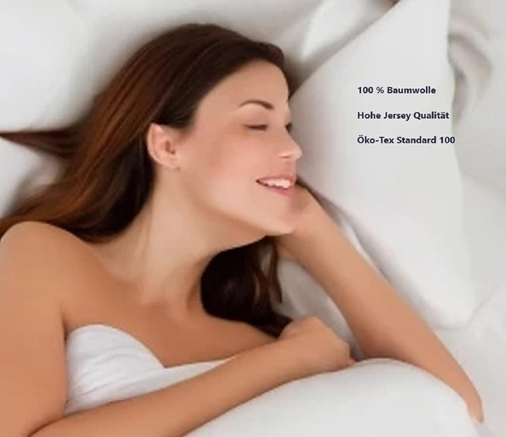 EXKLUSIV HEIMTEXTIL Jersey Spannbettlaken Doppelpack Rundumgummizug 200 x 220 cm Apfelgrün Apfelgrün