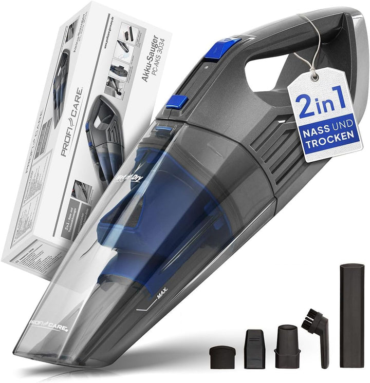 ProfiCare® 2in1 Handstaubsauger zum Nass- und Trockensaugen | Leistungsstarker Handstaubsauger Akku