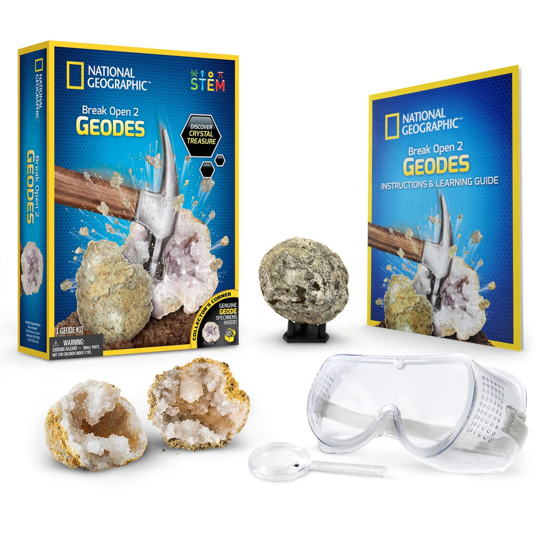 Bandai – National Geographic - Entdeckerset – 2 Geoden zum Aufbrechen - Bildungs- und Wissenschaftss