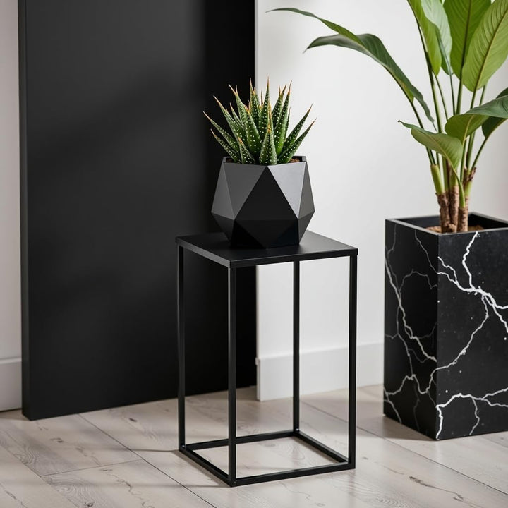 Pflanzenständer Ferro - 24x24x40cm - Farbe Schwarz - für Zimmerblumen - Metallregal - Dekorativer Ti