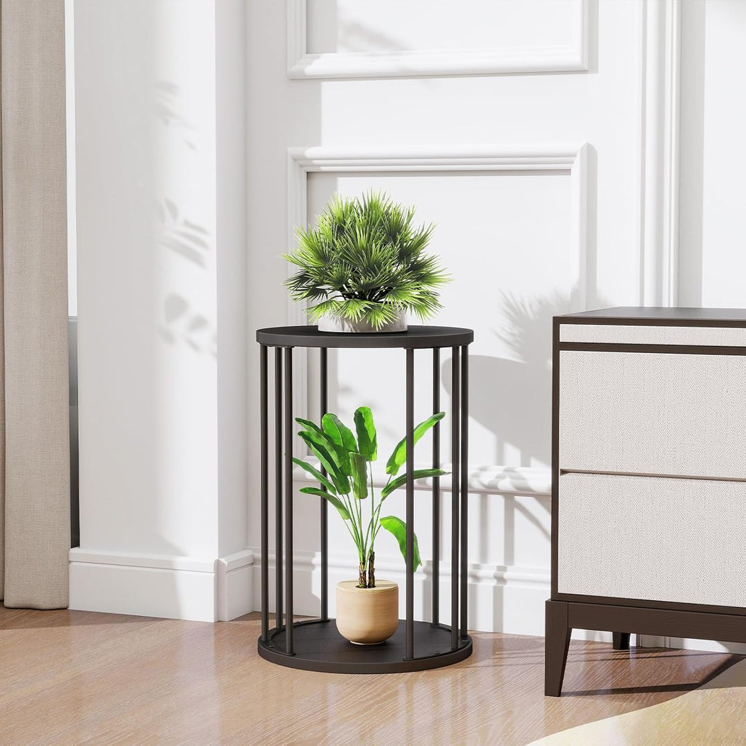 HDANI Rund Pflanzenständer Metall 45cm,Solider und Robuster Blumenständer für Wohnzimmer, Garten,Bal
