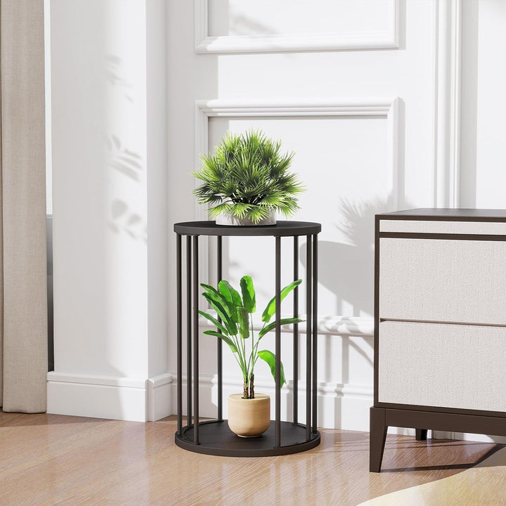 HDANI Rund Pflanzenständer Metall 45cm,Solider und Robuster Blumenständer für Wohnzimmer, Garten,Bal