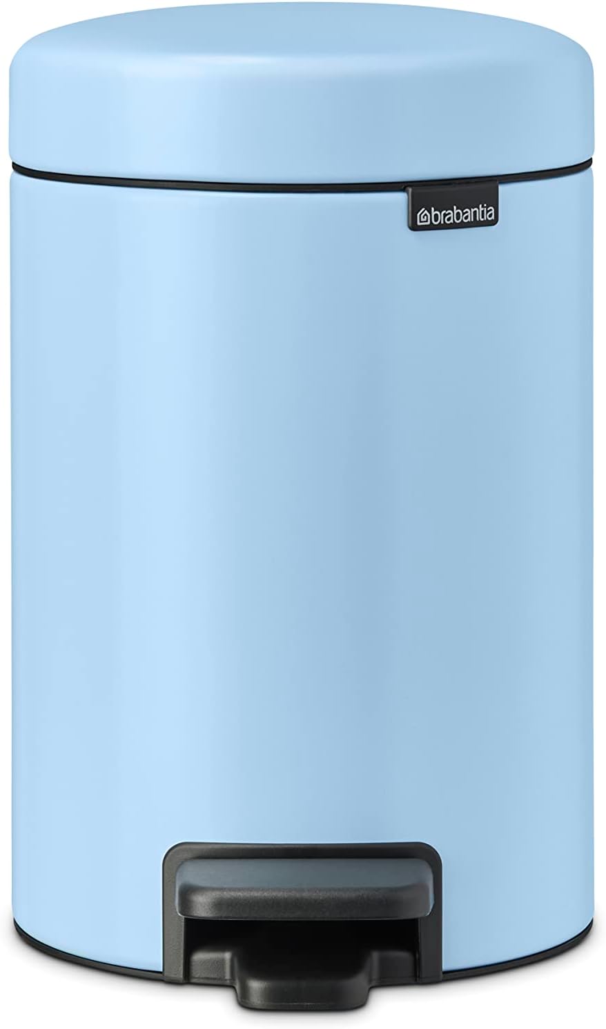 Brabantia - NewIcon Treteimer 3L - Kleiner Abfalleimer für Bad oder Toilette - Sanft Schliessender D
