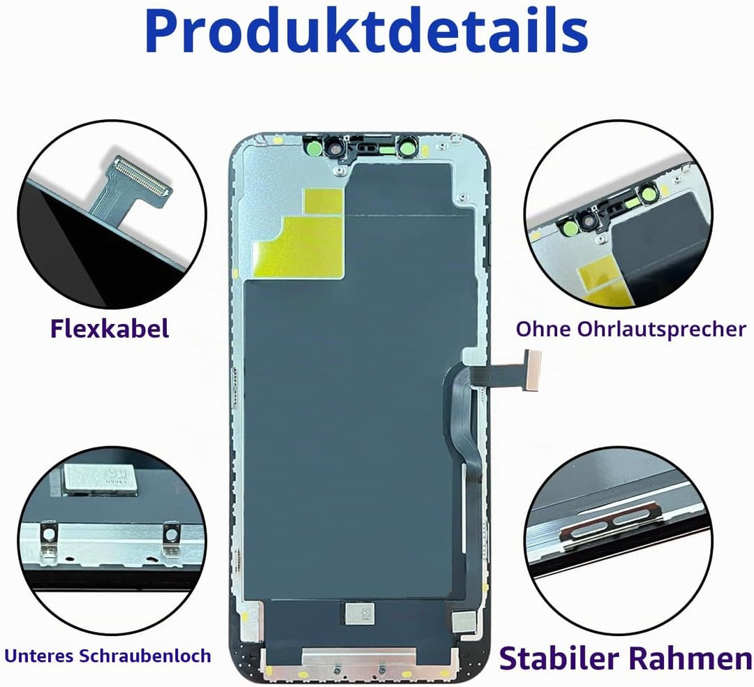 Für iPhone 12 Pro Max Display, Ersatz Bildschirm 6.7 Zoll Full HD Bildschirm,Displayrahmen 3D Touch