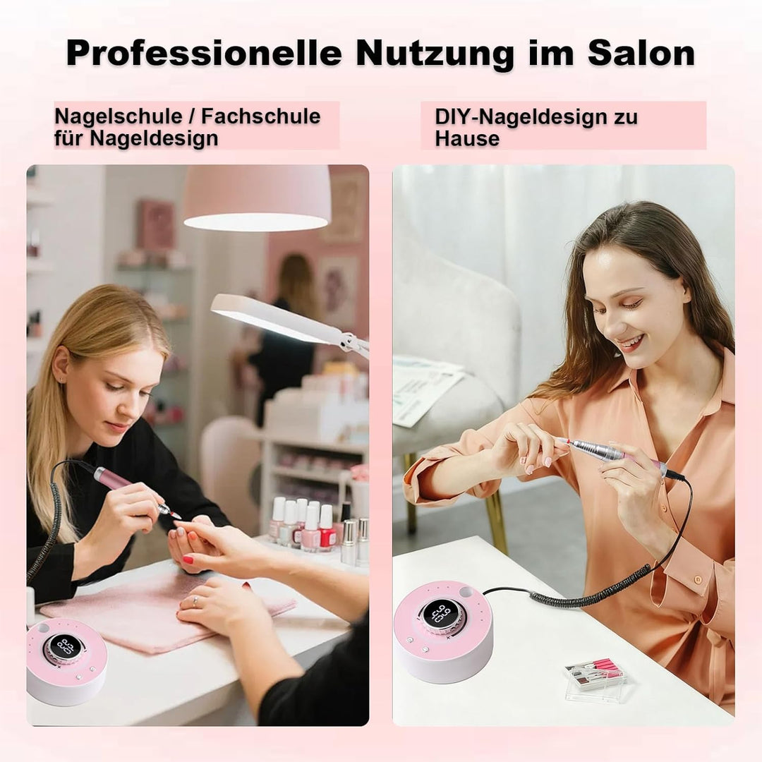 Professionelle Nagelfräser / Nagelfeile mit bürstenlosem Motor, 40000 U/min Akku Nagel-Schleifgerät