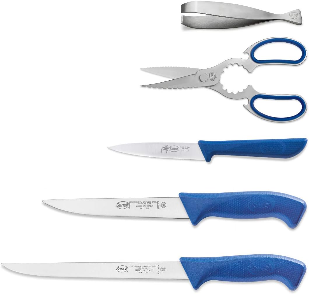 Sanelli 981205.A Set Fische, Edelstahl
