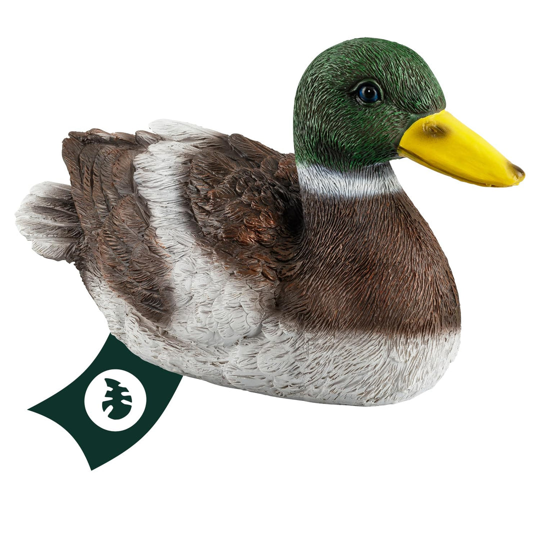 VERDOBA Gartendekoration Ente aus Kunstharz handbemalt - Gartenfiguren für aussen & Wintergarten Dek