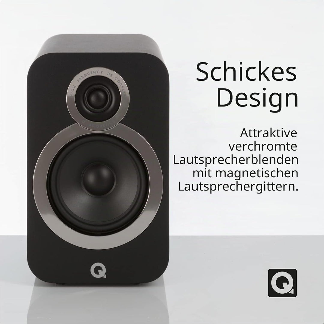 Q Acoustics 3030i Kompaktlautsprecher Paar Graphite-Grey Grau, Grau