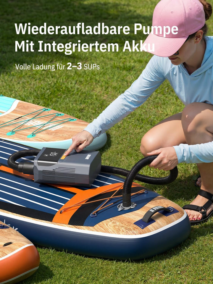Niphean Elektrische Luftpumpe Akku, 50 PSI Luftpumpe Elektrisch für Autoreifen, Fahrrad, Luftmatratz