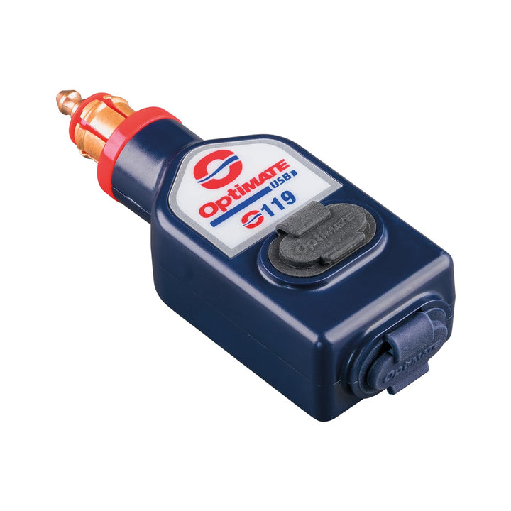 OptiMate USB O119-3300mA wetterfestes USB A- und C-Ladegerät mit doppeltem Ausgang, mit BIKE-Stecker