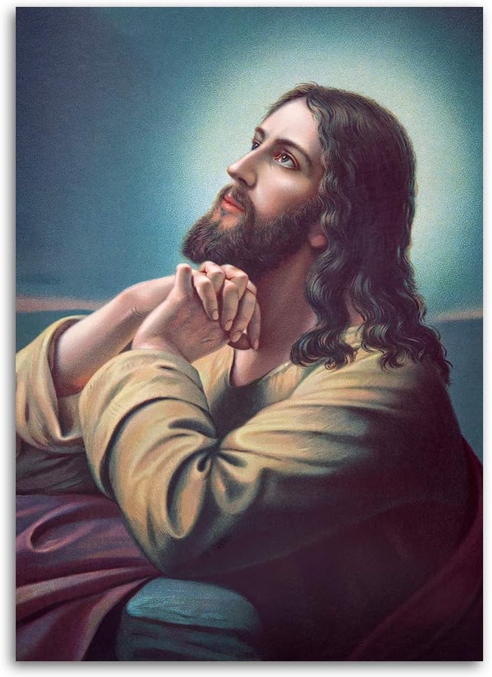 Wanddeko Jesus Christus Kunst modern Bilder für Wohnung mehrfarbig 60x90 cm Deko Paneel 60x90 cm meh