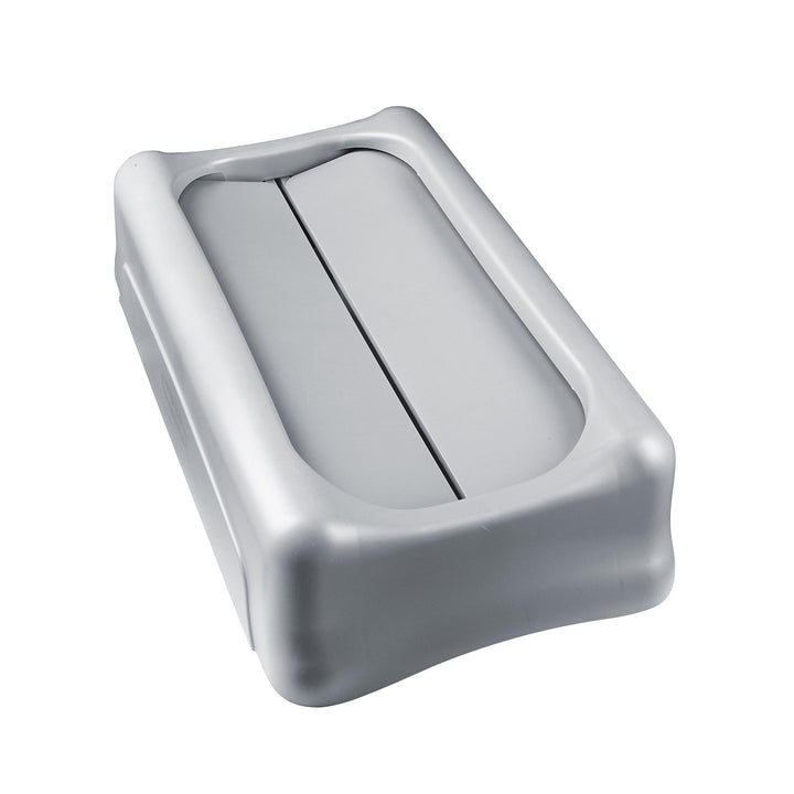 Rubbermaid Commercial Products Slim Jim Deckeleinheit für Recyclingstation für Flaschen, grau, 1 gra
