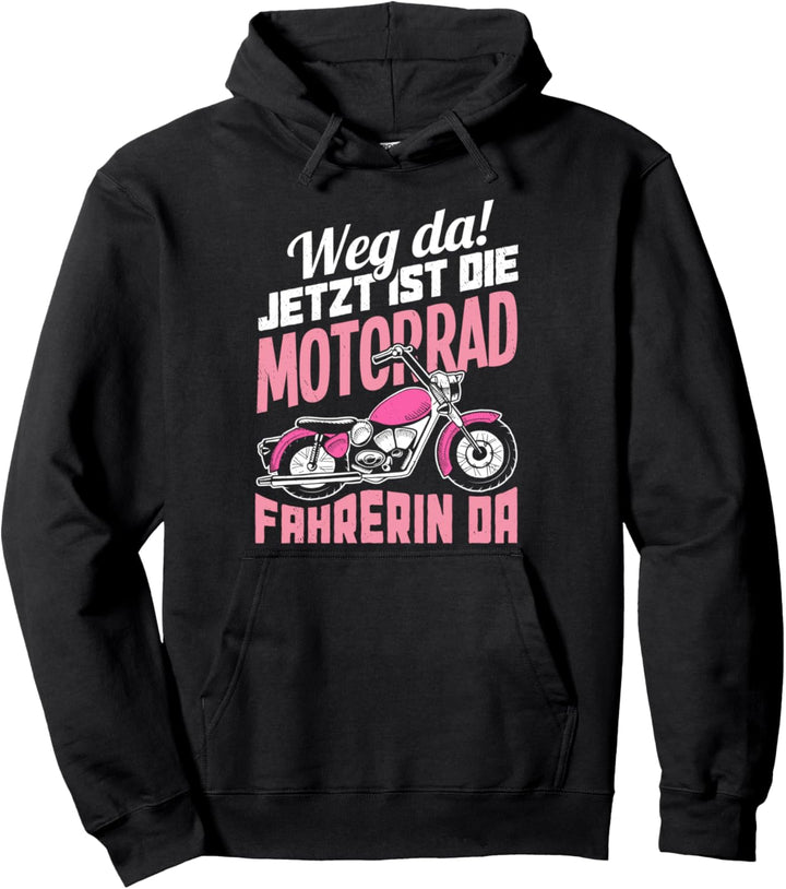 Motocross Frauen Motorrad Fahrerin Motorradfahrerin Geschenk Pullover Hoodie