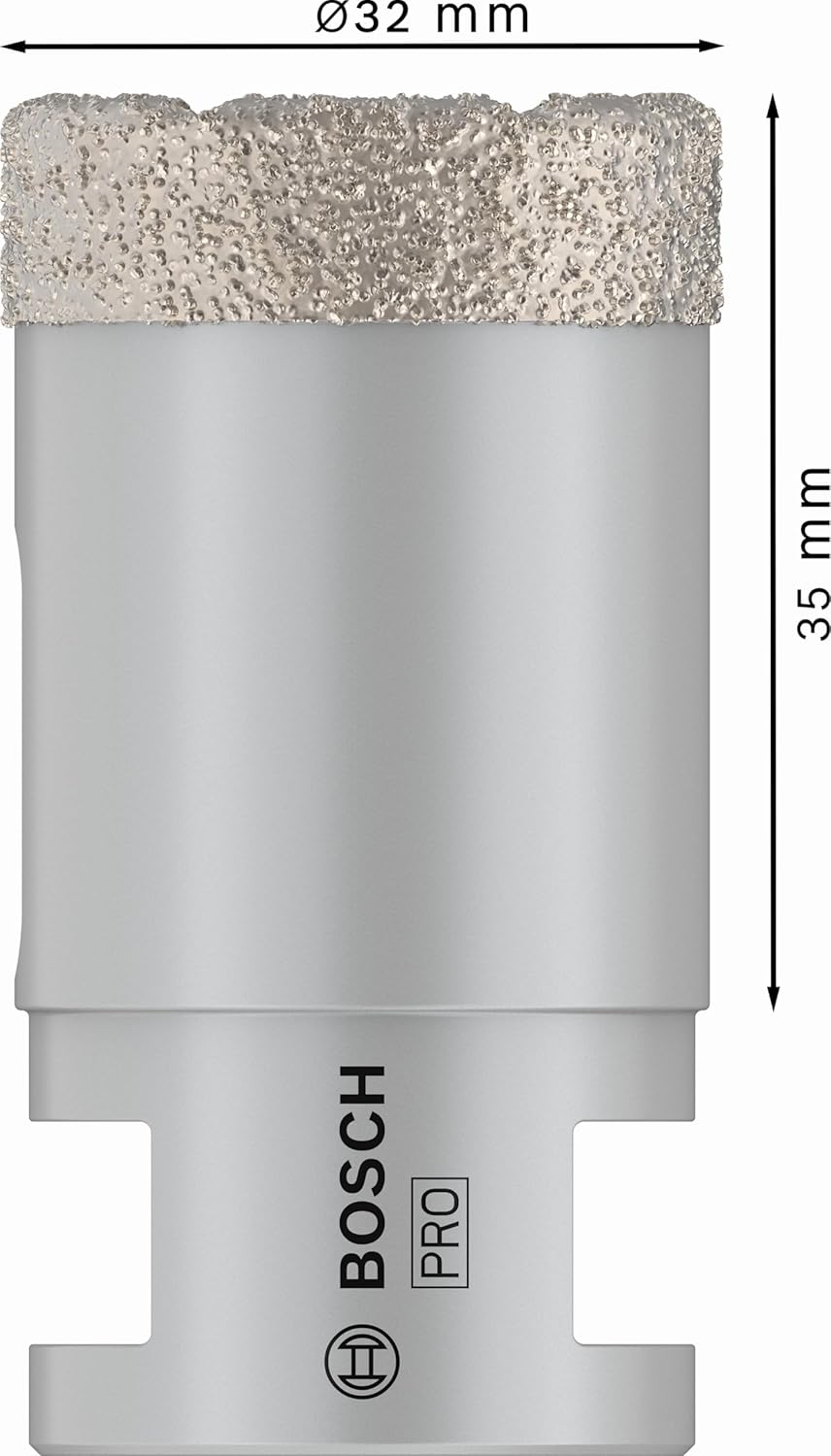 Bosch Professional 1x Diamanttrockenbohrer Dry Speed Best for Ceramic (für Trockenbohren von Hartker