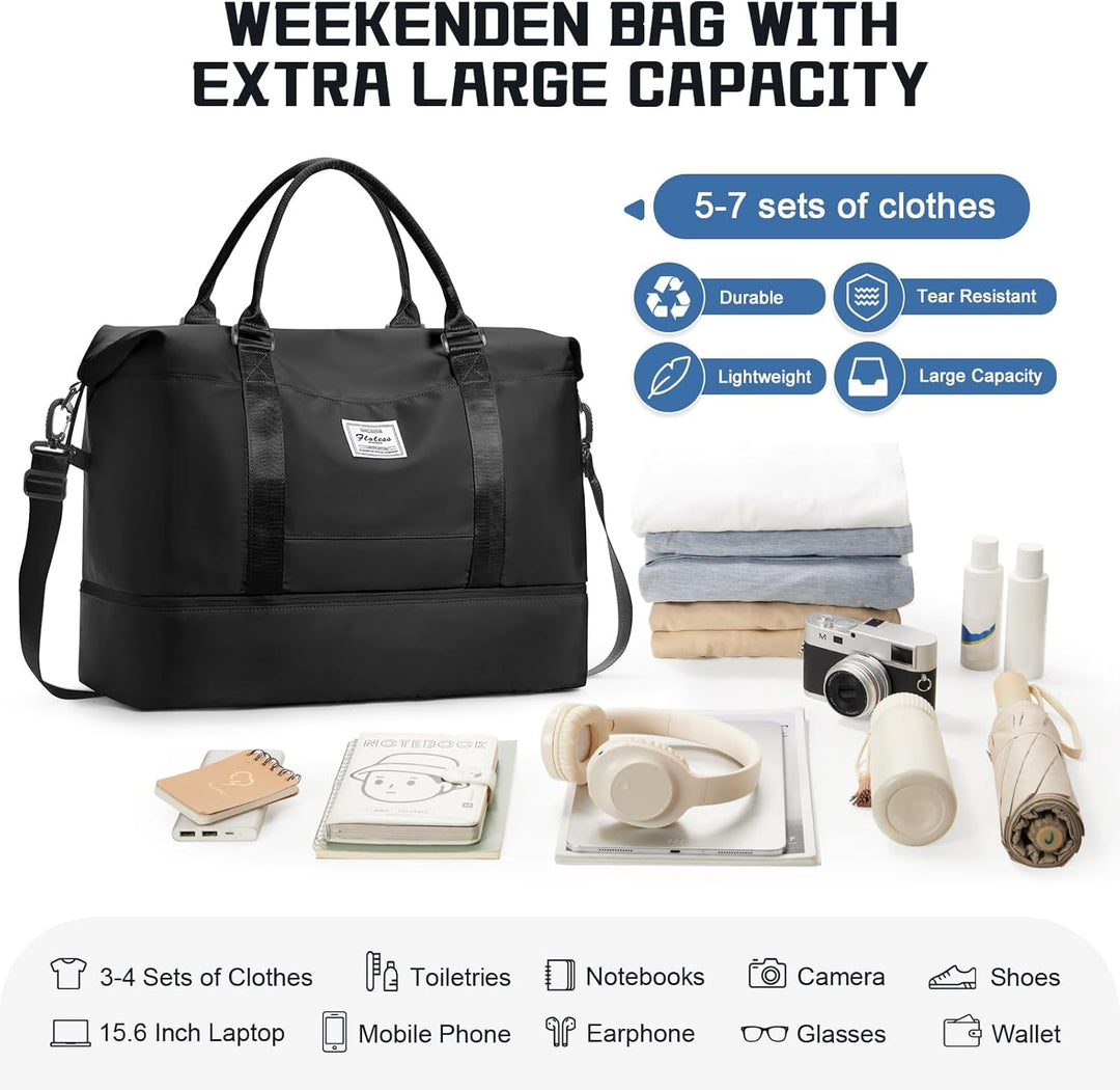 Gross Reisetasche Damen Handgepäck Tasche Sporttasche Weekender Bag Schwimmtasche Wasserdicht Travel