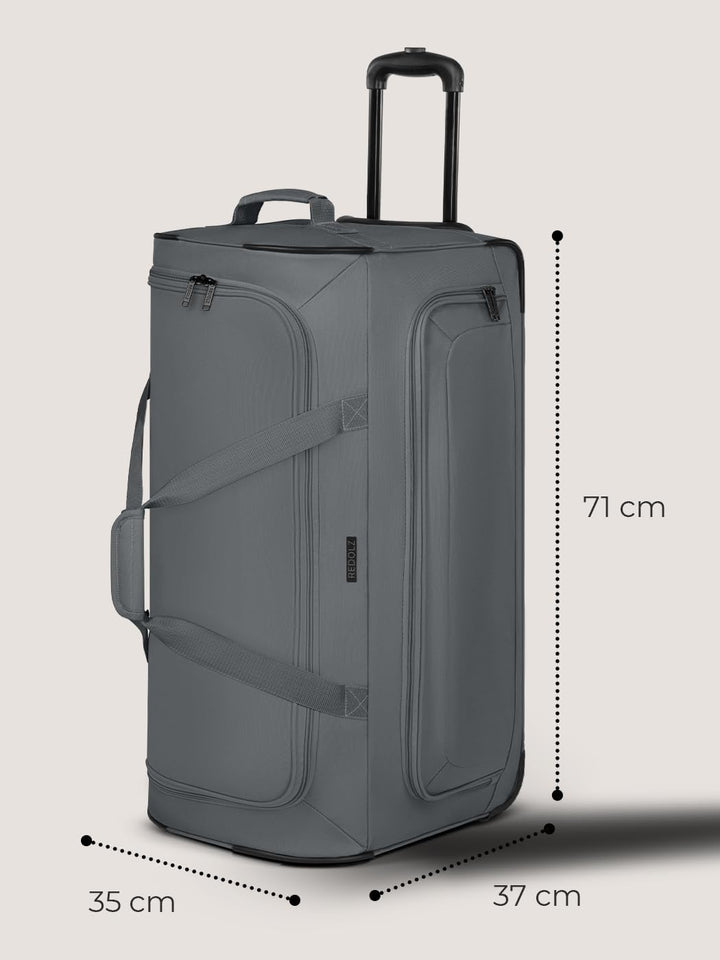 REDOLZ grosse L Trolley-Reisetasche mit Rollen 71 cm | 81 Liter | für Männer & Frauen (Duffle Essent