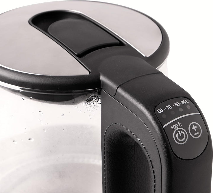eldom IK1103 Glas Wasserkocher mit Temperatureinstellung (40°C-100°C), 1,7 Liter | Warmhaltefunktion