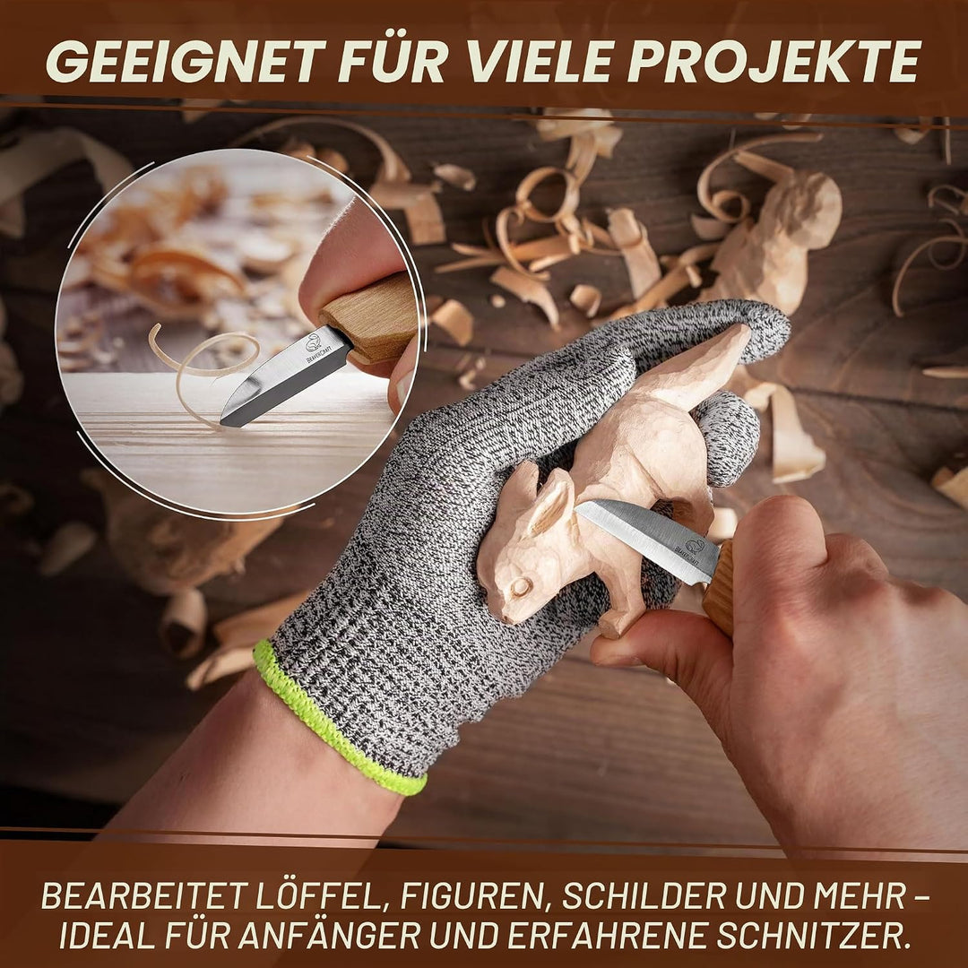 BeaverCraft Schnitzmesser C2 Schnitzmesser zum Schnitzen feiner Holzspäne und für allgemeine Zwecke