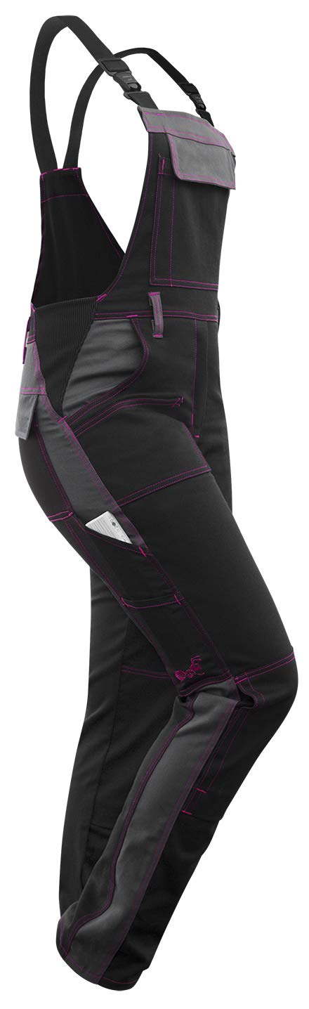strongAnt Latzhose Damen stretch Arbeitshose für Frauen mit Kniepolstertaschen Baumwolle Cargo Hose