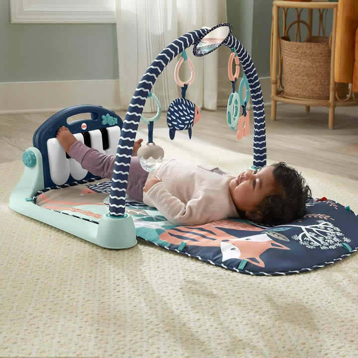 Fisher-Price Spielmatte für Babys Kick & Play Piano-Gym mit Musik- und Sensorikspielzeug für Neugebo