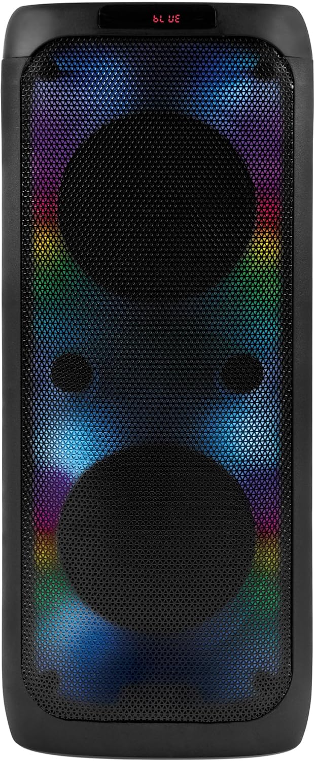 INTEMPO EE7515BLKSTKEU7 Bluetooth Karaoke Lautsprecher - Party-Stereolautsprecher mit Kabelmikrofon,
