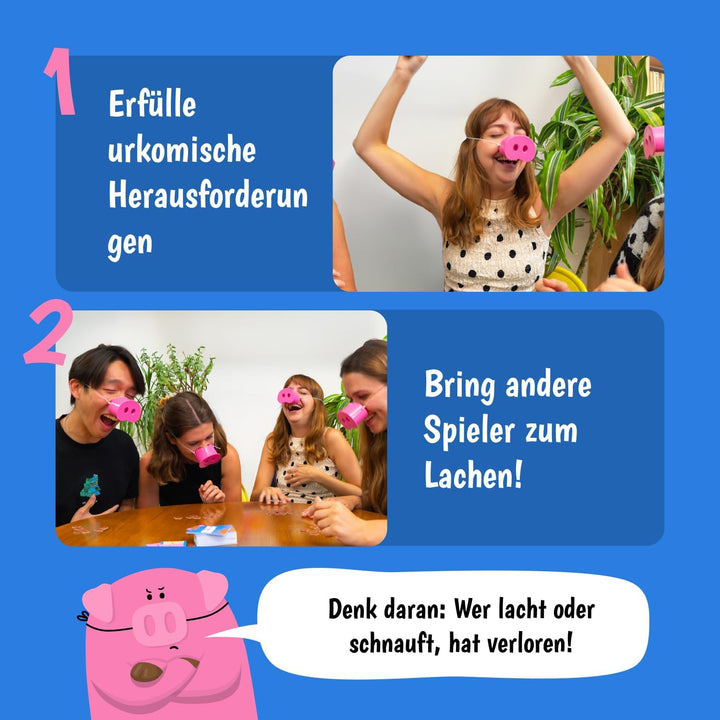 Lucky Egg Snort Funny - Partyspiele Für Erwachsene und Kinder - Wer Lacht, Hat Verloren – Familiensp