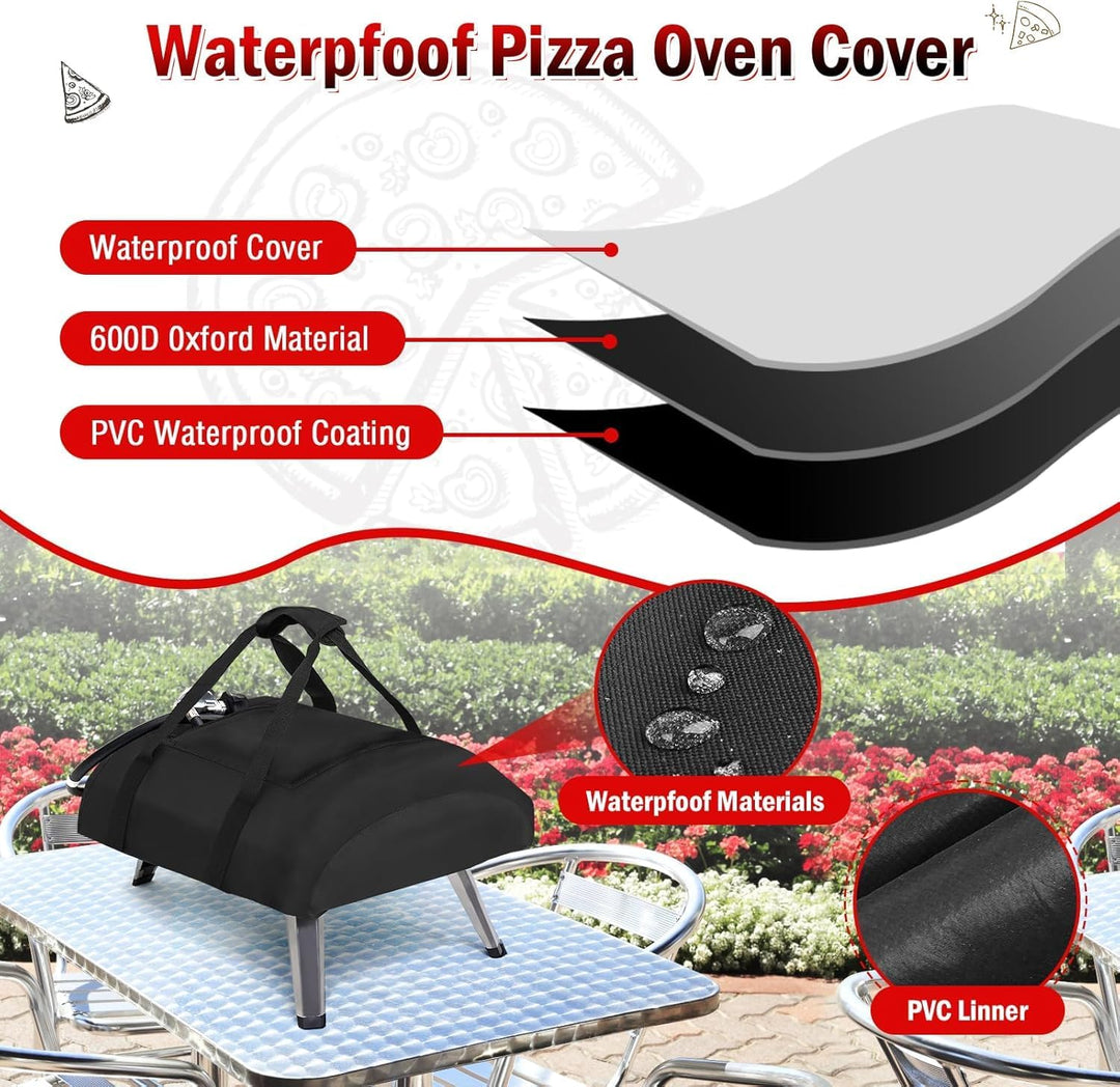 Pizzaofen Abdeckung für Ooni Koda 16, 600D Wasserdicht Pizzaofen Tragetasche Oxford-Stoff Tragetasch
