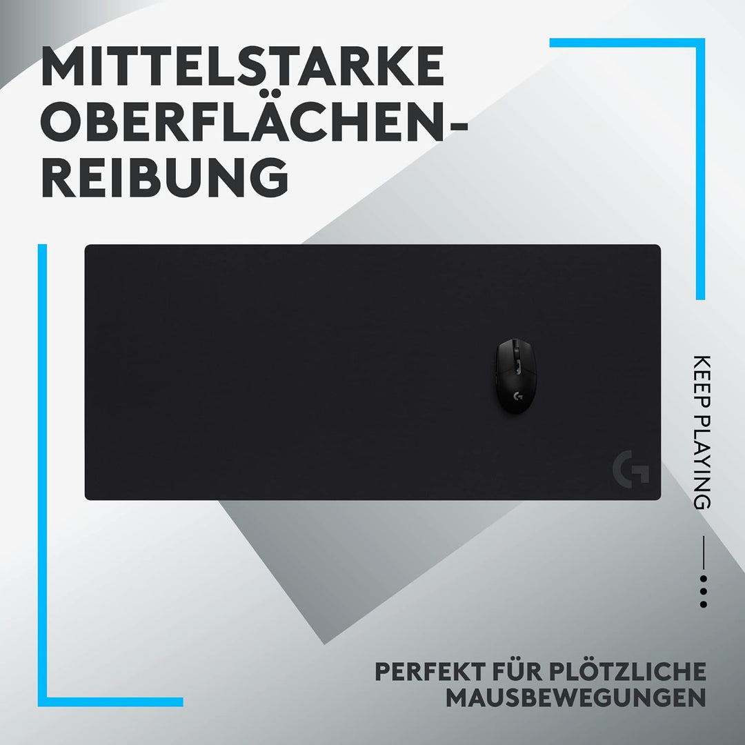 Logitech G G840 Extra Grosses Gaming-Mauspad, optimiert für Gaming-Sensoren, mässige Oberflächenreib