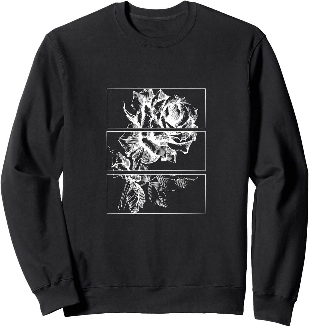 Black Roses Aesthetic Clothing Soft Grunge Clothes Goth Punk Sweatshirt