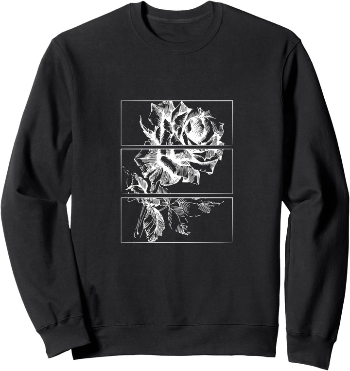 Black Roses Aesthetic Clothing Soft Grunge Clothes Goth Punk Sweatshirt