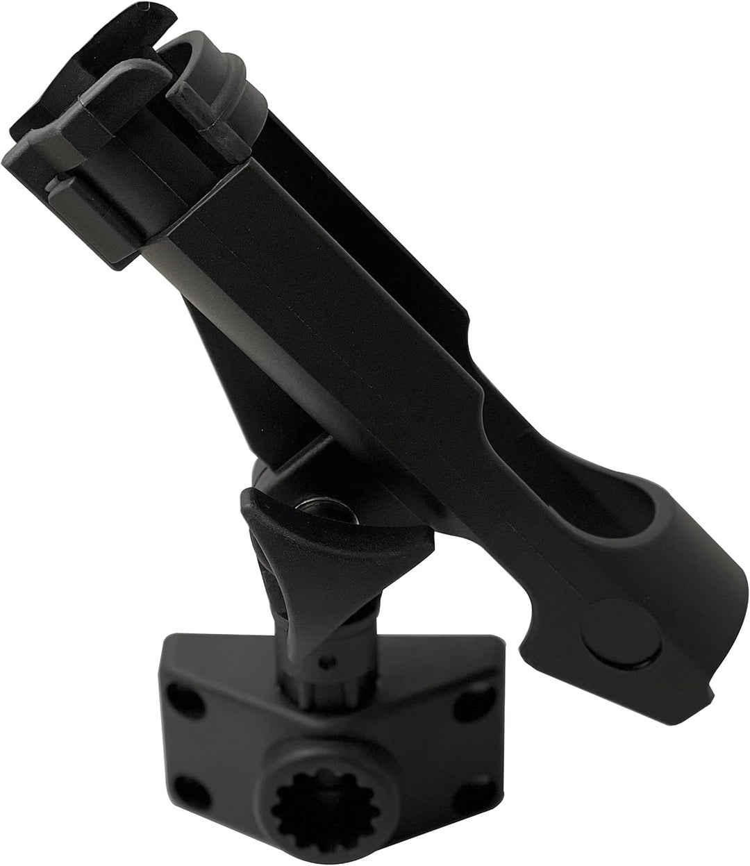 2 Stück Baitcaster/Spinnrutenhalter mit seitlicher Deckhalterung Schwarz, Schwarz