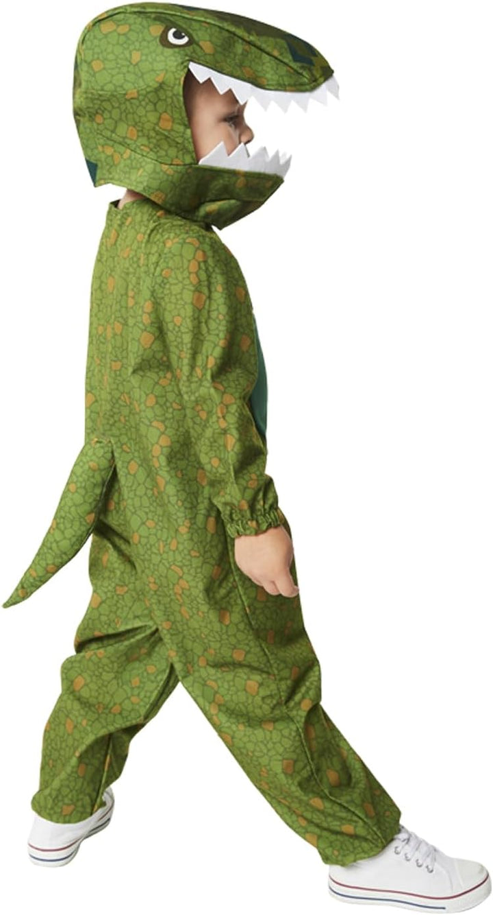 Amscan - Unisex Kids Green Dinosaur Onesie Age: 3-12 Years 128, 128