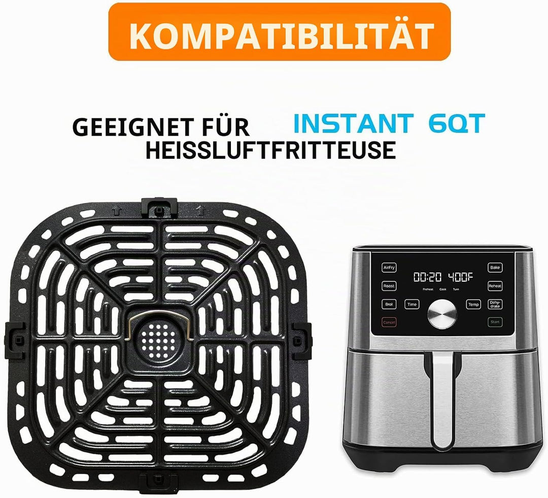 Fdit Luftfritteuse Ersatzgrill Ersatzblech Quadratisch, Instant Vortex Luftfritteuse Grillpfanne Ers