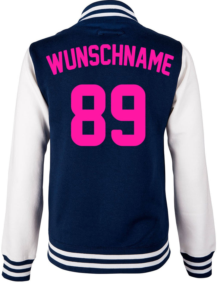 Ezyshirt® Damen Herren Kinder College Jacke Athletic mit Wunschnamen und Wunschnummer | Baseball Jac