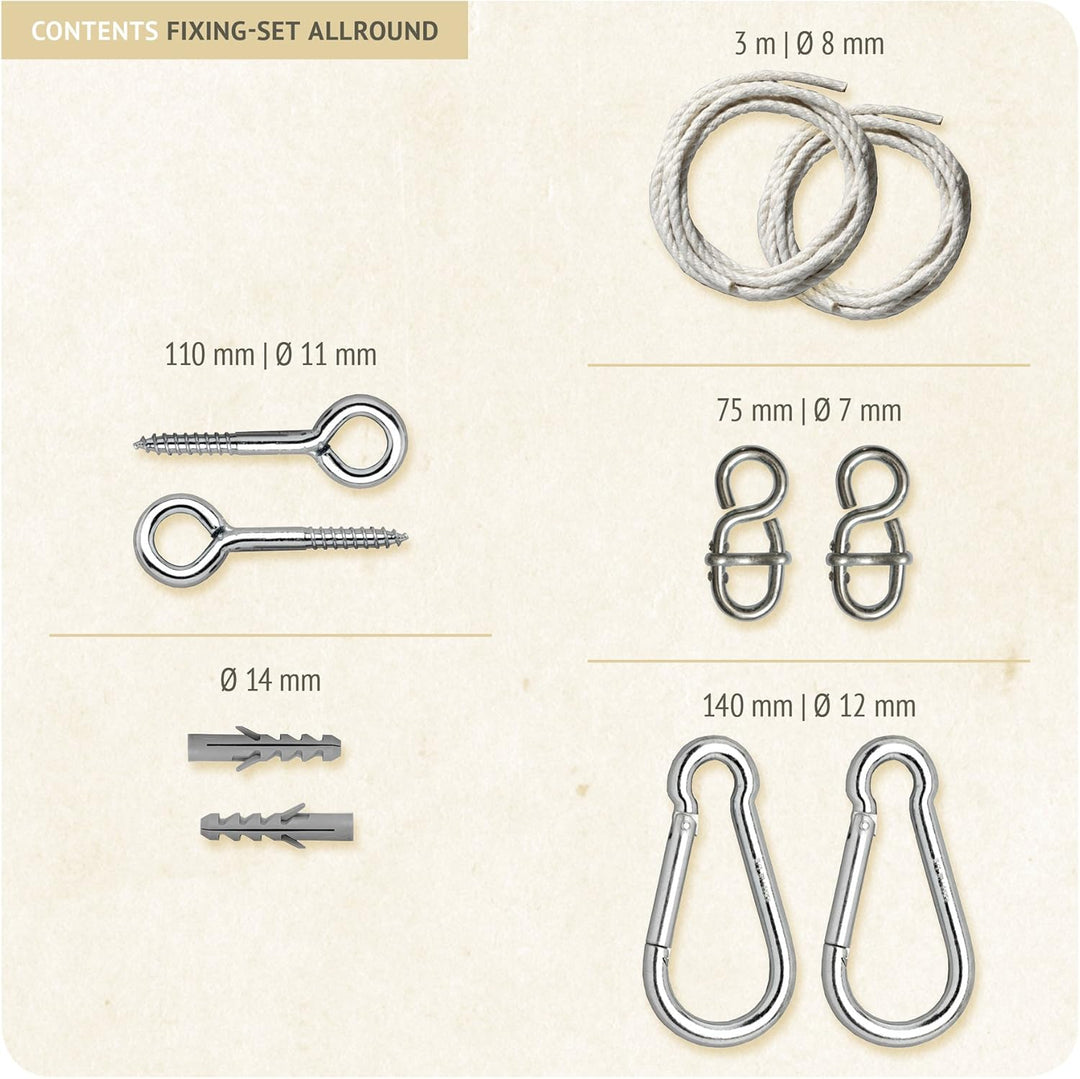 La Siesta Befestigungsmaterial für Hängematten Allround, weiss