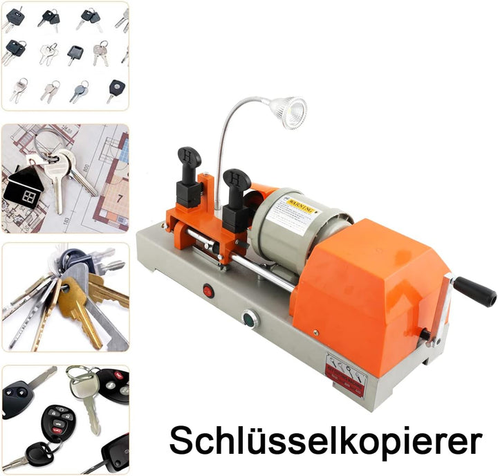 CDZHLTG Schlüsselkopiermaschine, 120W Horizontale Updated Schlüsselmaschine Schlüsselfräse Schlüssel