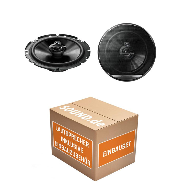 Einbauset Lautsprecher Boxen passend mit Pioneer TS-G1730F - 16,5cm 3-Wege Koax Paar PKW 300WATT Koa