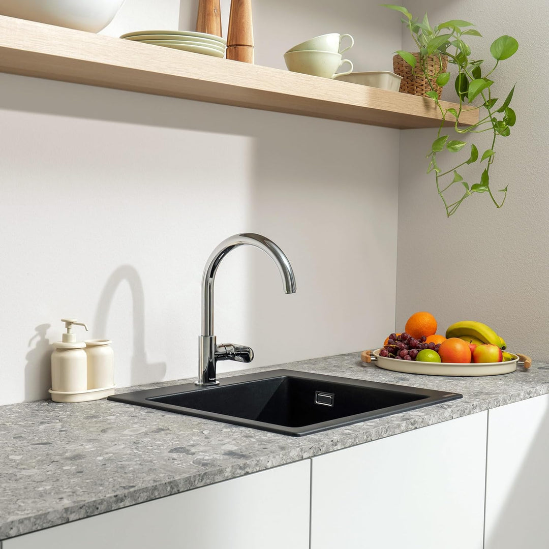 hansgrohe Vernis Blend M35 - Küchenarmatur, 1 Stahlart, Wasserhahn Küche mit Auslaufhöhe 210 mm, Mis
