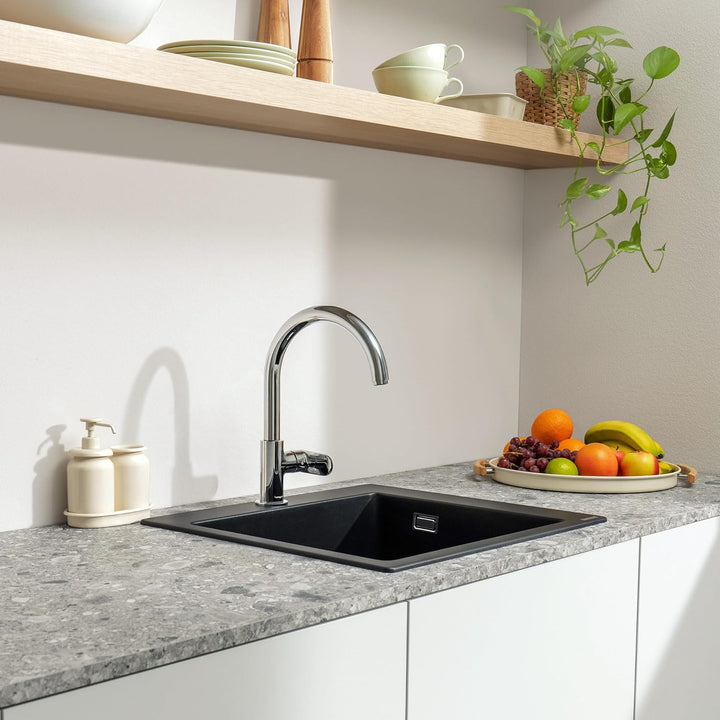 hansgrohe Vernis Blend M35 - Küchenarmatur, 1 Stahlart, Wasserhahn Küche mit Auslaufhöhe 210 mm, Mis