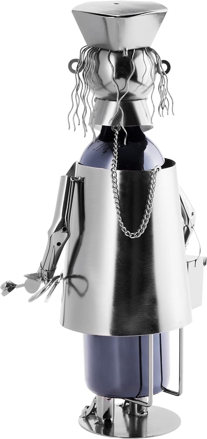 Brubaker Weinflaschenhalter Krankenschwester - Metall Skulptur Flaschenständer - 23 cm - Wein Gesche