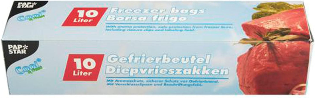 PAPSTAR 12x24 Gefrierbeutel, LLDPE 10 l 60 cm x 40 cm in Faltschachtel, 35 My