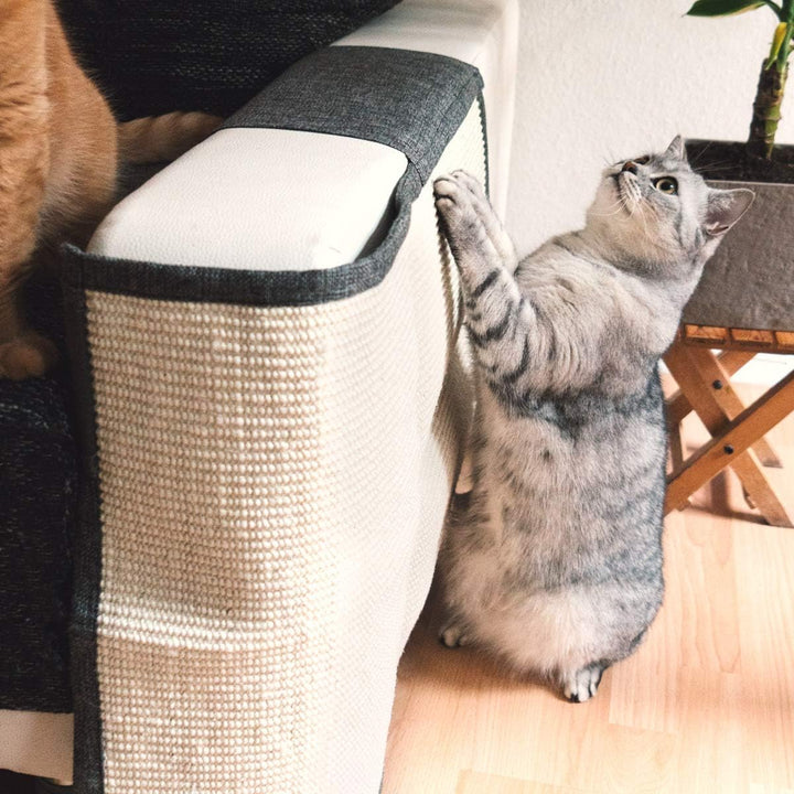 Navaris Katzen Kratzmatte Kratzschutz Sofa Links - Sisal Kratzteppich für Katze - Couch Katzenkratzm