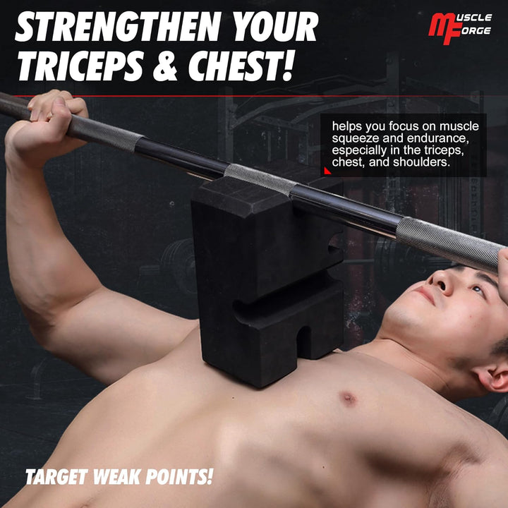MuscleForge® Bankdrückblöcke, Bankdrücken Trainingsblock, Bankdrückbrett für Kraftdreikämpfer, Gewic