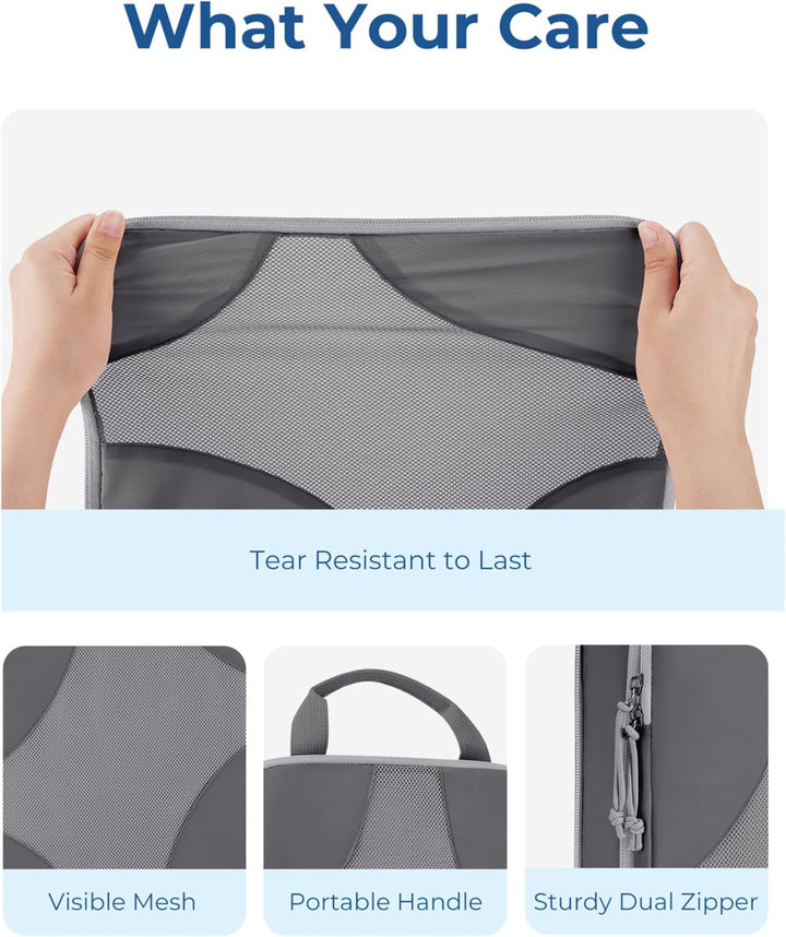 BAGSMART Packing Cubes Compression 6 Stück, Rucksack Koffer Organizer Packtaschen, Reise Kompression