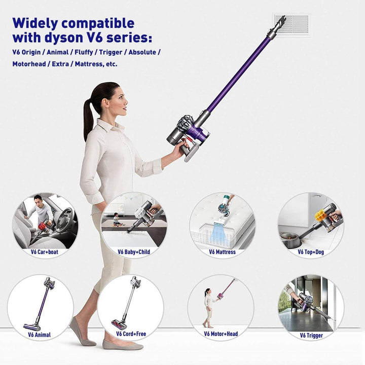 FLYLINKTECH Dyson V6 3500mAh für Dyson V6, 21,6 V Li-Ion Ersatzakku für Dyson V6 DC59 DC58 DC61 DC62