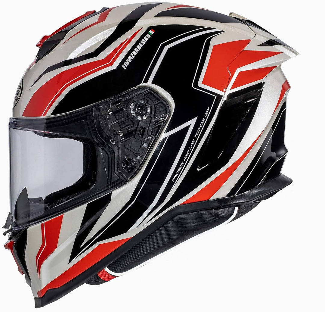 Premier Unisex Hyper Rw2 Helmet L (62/63) PERLE WEISS / ROT / SCHWARZ, L (62/63) PERLE WEISS / ROT /