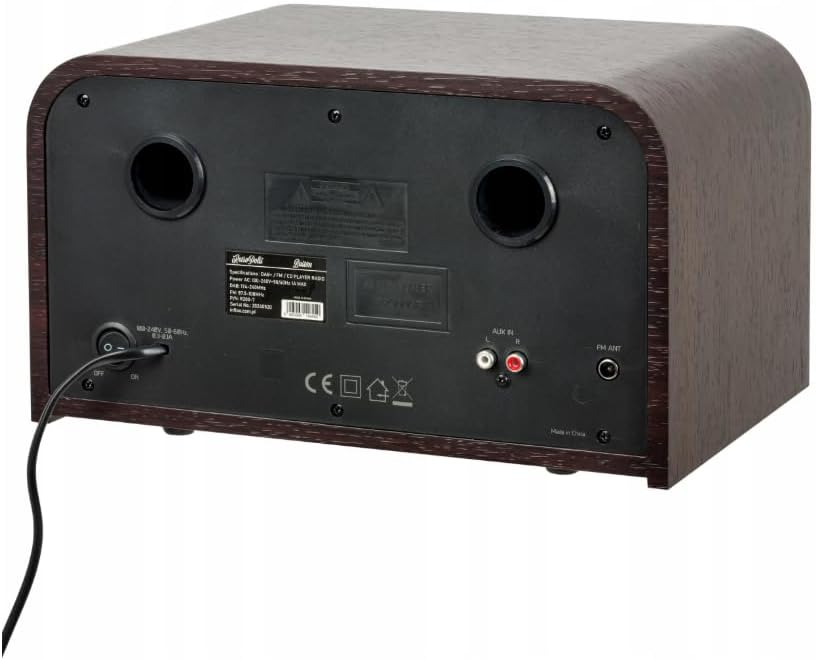 Retropolis Boston Wohnzimmer-Radio – Netzwerk DAB+ DIGITAL AM/FM USB-A Bluetooth CD LED – Vintage De