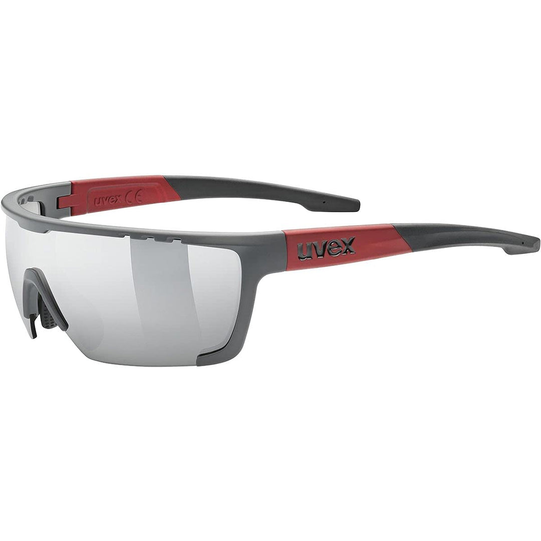 Uvex Unisex Sportstyle 707 Sportbrille (1er Pack) Einheitsgrösse grey red mat/silver, Einheitsgrösse