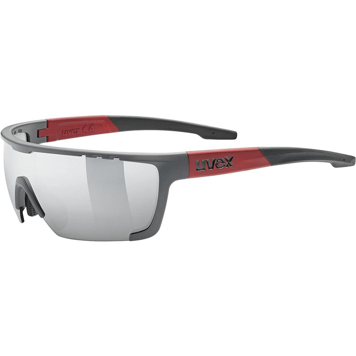 Uvex Unisex Sportstyle 707 Sportbrille (1er Pack) Einheitsgrösse grey red mat/silver, Einheitsgrösse