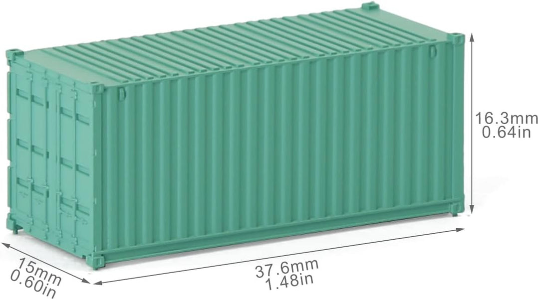 Evemodel 9Stk. Container Versand Güterwagen Spur N Modelleisenbahn Wagen 1:160 (20ft), 20ft